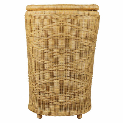 Wäschekorb Java Honig, Rattan & 100% Baumwolle