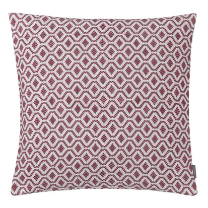 Viana cushion cover, raspberry rose & white, 100% cotton